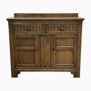 Credenza inglese in quercia, anni '50