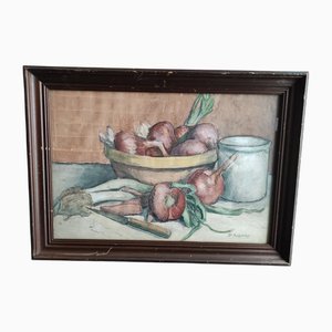 Asquiedge, Nature Morte, Années 20, Aquarelle