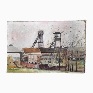 ML Bertin Eustache, Mine, 1950s, Huile sur Toile