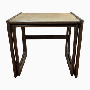 Tavolini ad incastro vintage in teak di G-Plan, anni '70, set di 2
