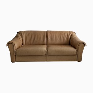 Braunes Vintage Ledersofa aus Büffelleder, 1970er