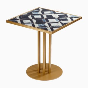 Praga Monocrome I Printed Glass Table by Mambo Unlimited Ideas