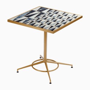 Praga Monocrome Ii Printed Glass Table by Mambo Unlimited Ideas