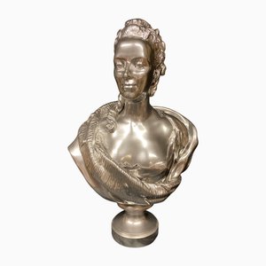 Jean-Baptiste Fournier, Buste de Marie-Antoinette en Argent, 2000s, Résine