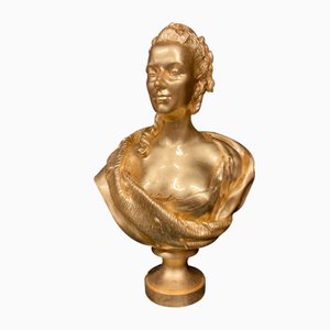 Jean-Baptiste Fournier, Golden Bust of Marie-Antoinette, 2000s, Resin