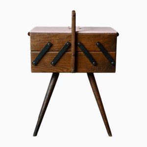 French Sewing Cabinet with Compass Feet, 1960s