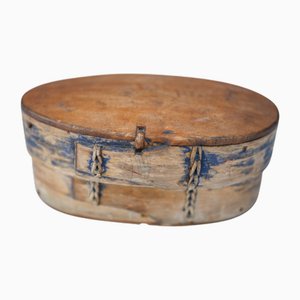 Scandinavian Swedish Folk Art Bent Wooden Tine Box