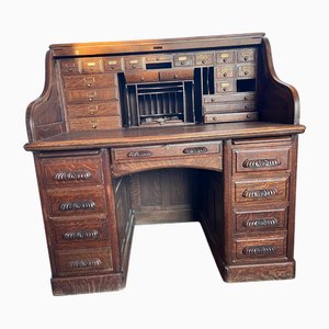 Roll Top Desk in Oak, 1890s