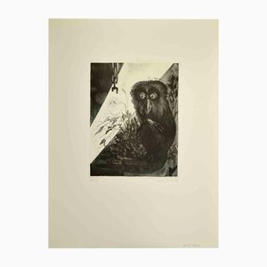 Leo Guida, Black Lemur, Etching, 1972