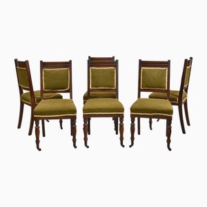 Sedie da pranzo edoardiana, set di 6