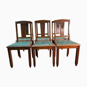 Art Deco Dining Chairs, Set of 6