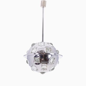 Satellite Pendant in Chrome Metal by Oscar Torlasco, 1970s
