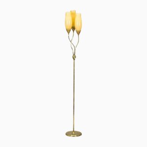 Model 62046 Floor Lamp in Brass by Mauri Almari for Idman, 1950s