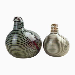 Glass Birds by Oiva Toikka, Set of 2