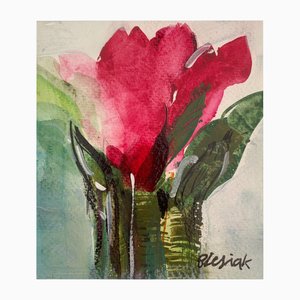 Bozena Lesiak, Tulipanes, Gouache sobre papel, 2024
