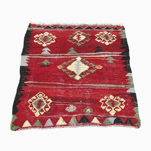 Vintage Turkish Handmade Wool Kilim Rug