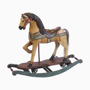 Cheval à Bascule Sculpté et Peint à la Main, 1920s-40s