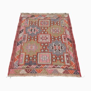 Vintage Turkish Handmade Wool Kilim Area Rug