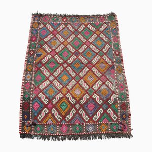 Vintage Turkish Handmade Wool Kilim Area Rug