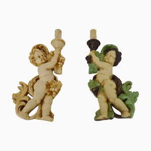 Cherub Wandlampen aus Harz, 1960er, 2er Set
