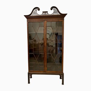 Librería astral victoriana antigua grande de caoba esmaltada y tallada, 1860