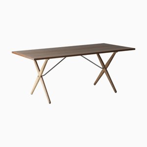 Tavolo da pranzo AT 303 Sawbuck di Hans Wegner per Andreas Tuck, Danimarca, anni '50