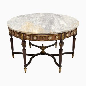 Table Basse Vintage avec Plateau en Marbre, France, 1930