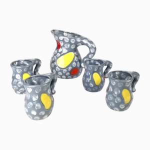 Servizio da tavola di Vallauris, Francia, anni '70, set di 5