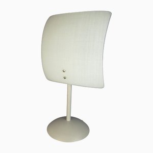 Glas Tischlampe mit Segel Lampenschirm & Metallfuß, 1970er