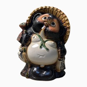 Vintage Tanuki Statue, Shigaraki, Japan, 1980s