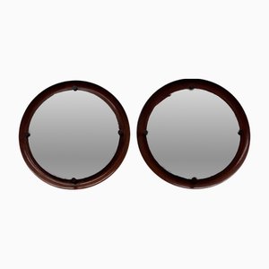 Round Mirrors attributed to Elam, Set of 2