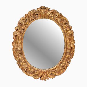 Oval Giltwood Mirror, Late 20th Century
