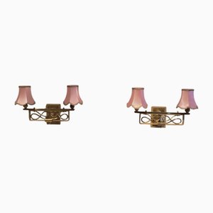 Vintage French Wall Lamps, 1920, Set of 2