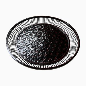 Rantai Lacquered Bamboo Obon Bowl, 1970s