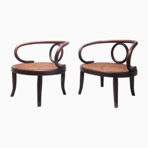 Sillas infantiles de madera curvada atribuidas a Michael Thonet para Gebrüder Thonet, década de 1890. Juego de 2