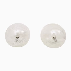 Vintage Spheric Murano Glass Table Lamps attributed to Lino Tagliapietra for La Murrina, Set of 2