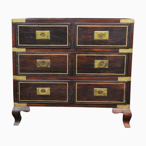 Chest of Drawers in Hardwood and Brass, 1890s