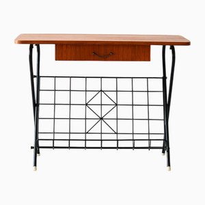 Vintage Nachttisch mit Metallbeinen, 1960er