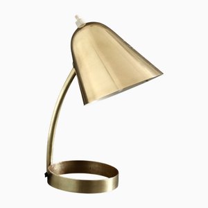 Adjustable Brass Table Lamp by Jacques Biny for Luminalité, 1950s