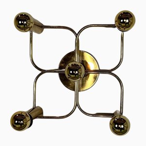 Lampada da parete/soffitto Leola minimalista in ottone di Sciolari