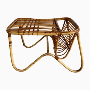 Italienischer Couchtisch aus Korbgeflecht, 1960er
