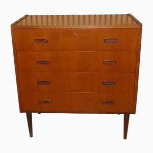 Teak Wide Chest of Drawers on Legs, 1960s