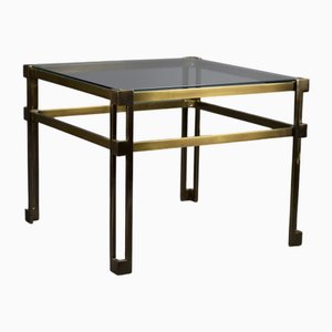 Brass and Glass Side Table from Maison Jansen