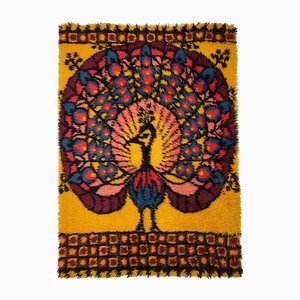 Wandteppich oder Teppich in Pfau von Ege Taepper, Dänemark, 1970er