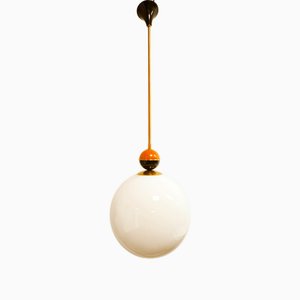 Sospensione a sfera arancione e nera