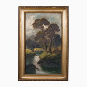 Scottish Artist, River Landscape, Oil on Canvas, 19th Century