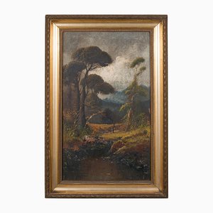 Scottish Artist, Riverside, Oil on Canvas, 19th Century