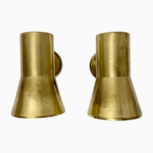 Brass Sconces by Hans-Agne Jakobsson for Hans-Agne Jakobsson Ab Markaryd, 1960s, Set of 2