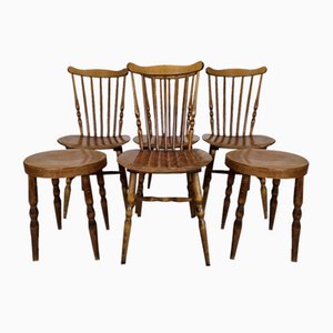Vintage Baumann Tacoma Chairs and Stools, 1970s, Set of 6