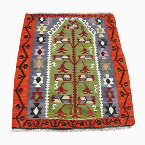 Vintage Turkish Handmade Wool Kilim Area Rug